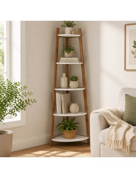 ESTANTERIA ESQUINERO 37X37X150 CM BAMBOO BLANCO ESTANTERIA ESQUINERO 37X37X150 CM BAMBOO BLANCO