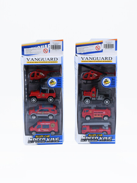 SET VEHICULOS BOMBEROS ROJO (V)