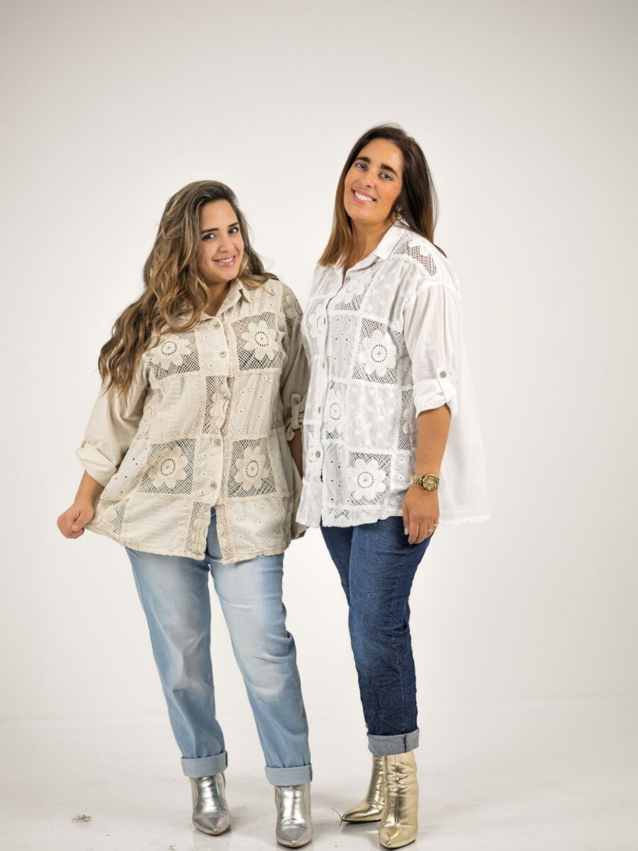 Camisa broderie bordada Blanca