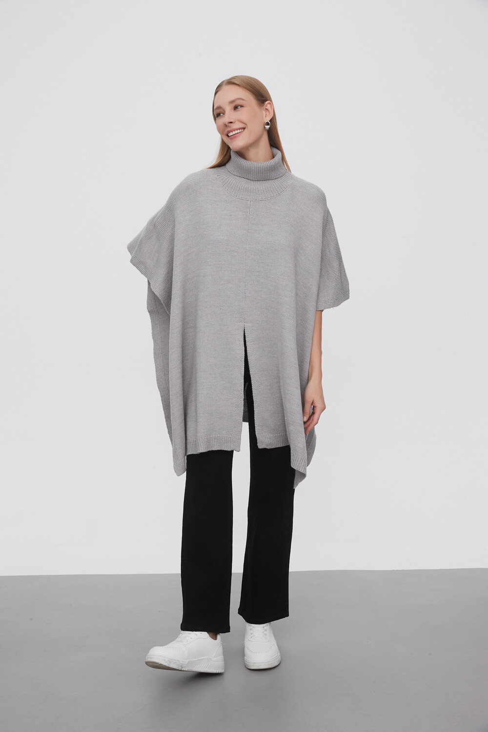 Poncho Achik Gris Melange