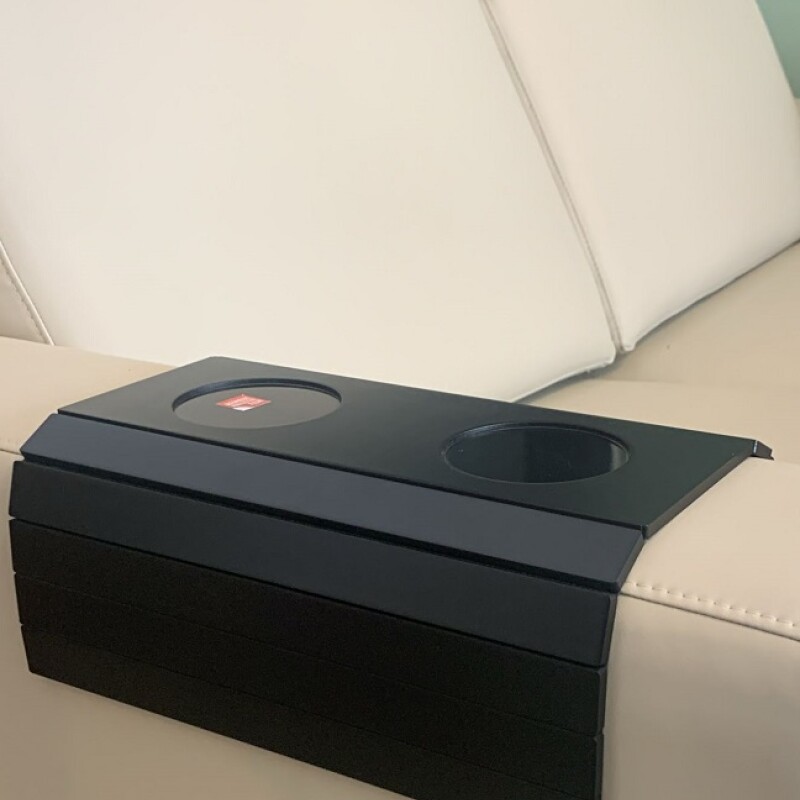 BANDEJA PARA SOFA CON POSAVASOS - NEGRO BANDEJA PARA SOFA CON POSAVASOS - NEGRO