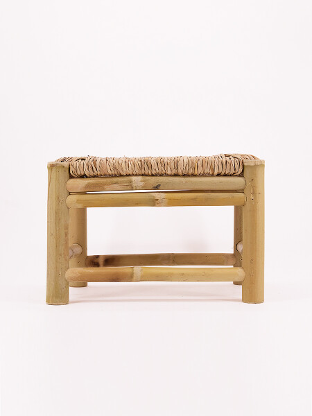 BANCO BAMBU TEJIDO NATURAL