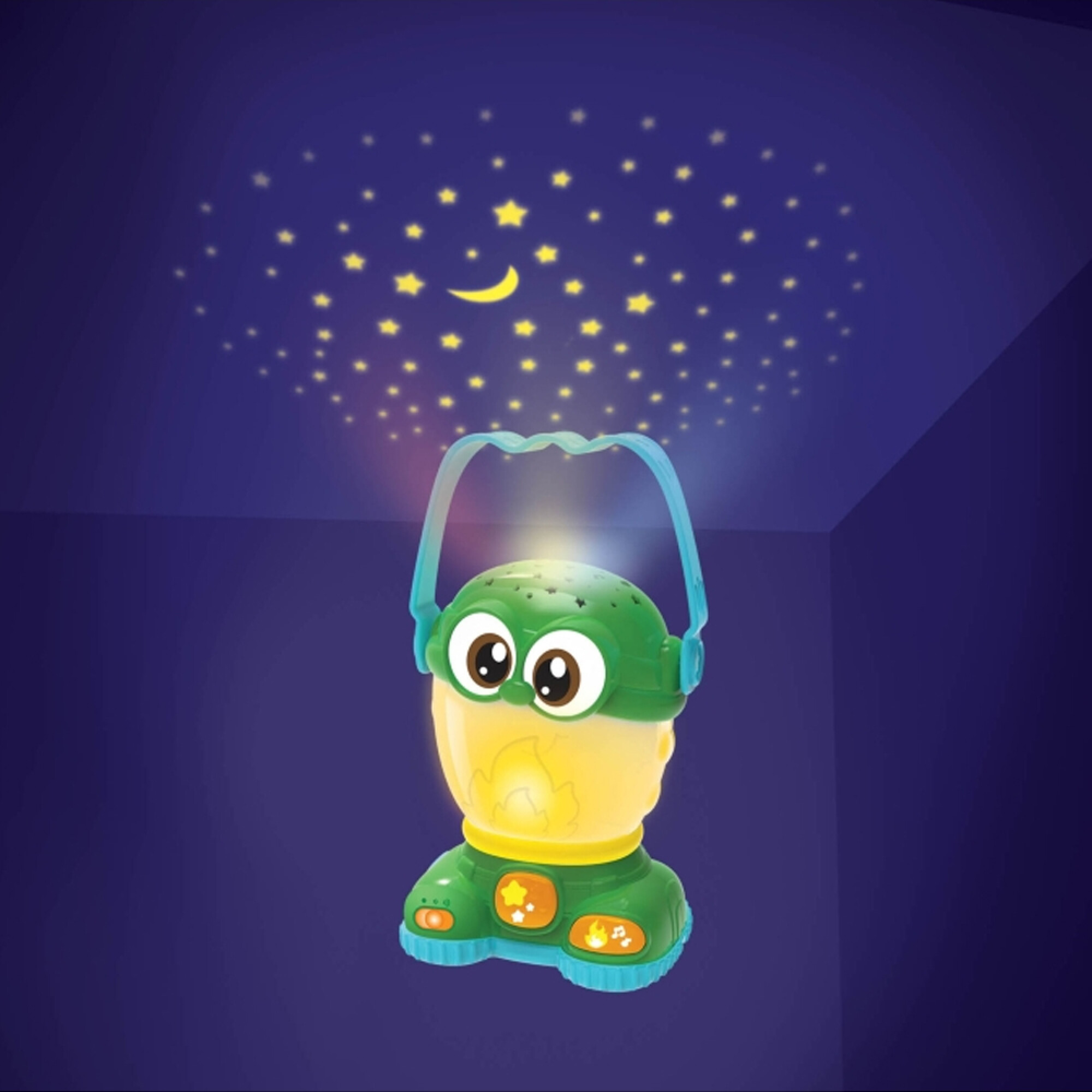 Linterna Proyector Infantil Cielo Estrellado c/Música Winfun - Verde — HTS