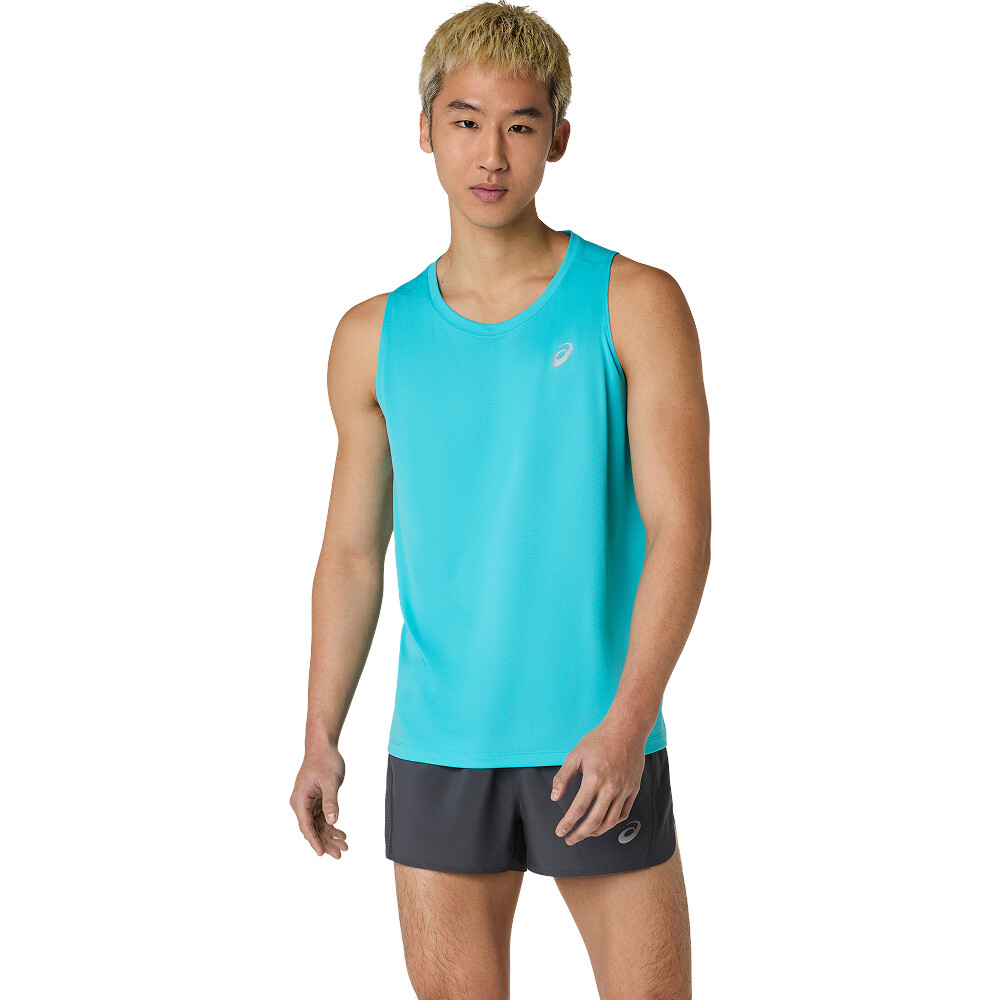 Bividi Running Asics Silver Singlet Hombre Energy Aqua