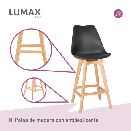 Taburete Tulip Eames acolchonado Negro