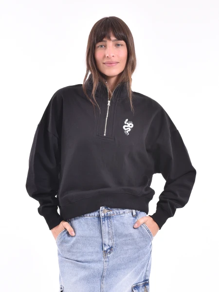 BUZO CON CUELLO YESENIA NEGRO