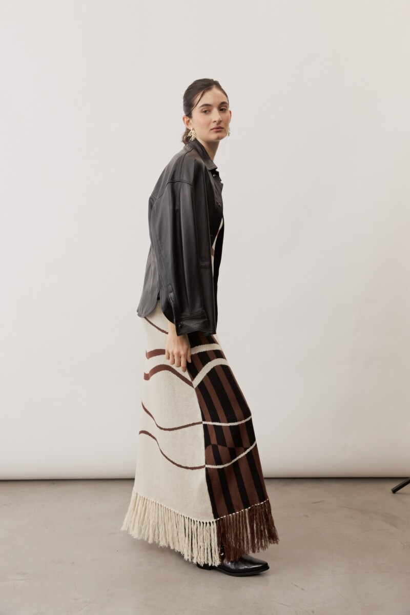 Vestido Ola CRUDO Y TOSTADO
