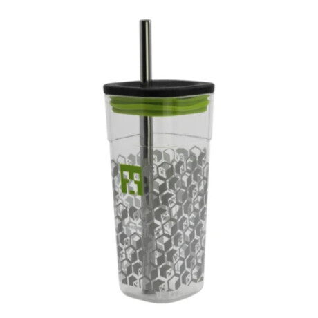 Vaso de acrílico de Minecraft con sorbito Vaso de acrílico de Minecraft con sorbito