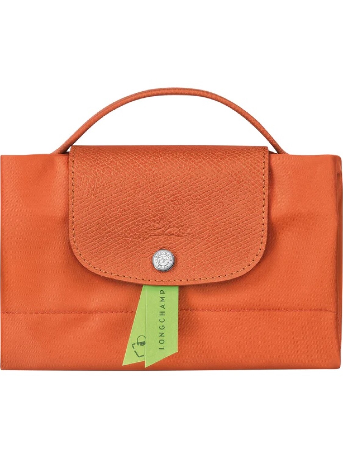 Longchamp -Maletín Le pliage Green,plegable de nylon Naranja