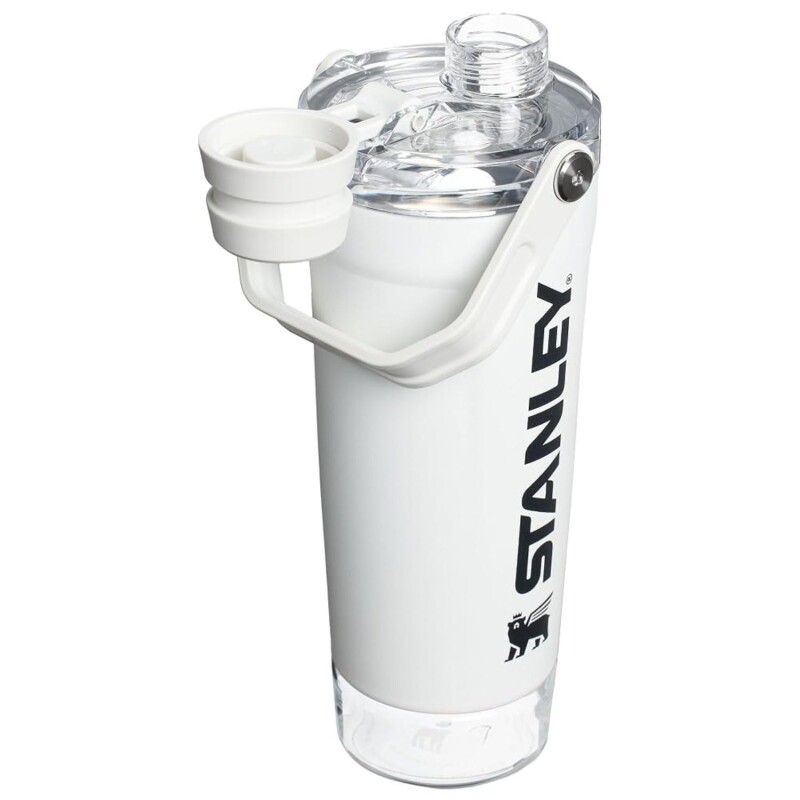 Vaso térmico Stanley Vitalize Shaker 590 ml para batidos de proteínas Blanco