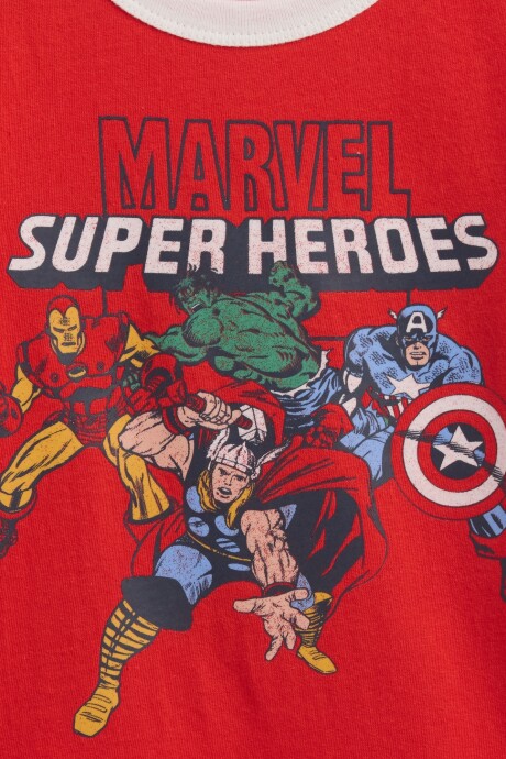 Remera Marvel Toddler Niño Poster Red 527
