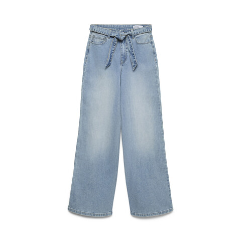 VMKAYLA HR WIDE BELT JEANS MIX Light Blue Denim