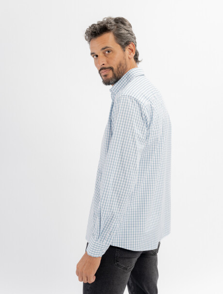 Camisa m/l Hudson turquesa/D4