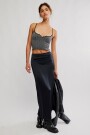 SNAP INTO IT HENLEY CROP Negro