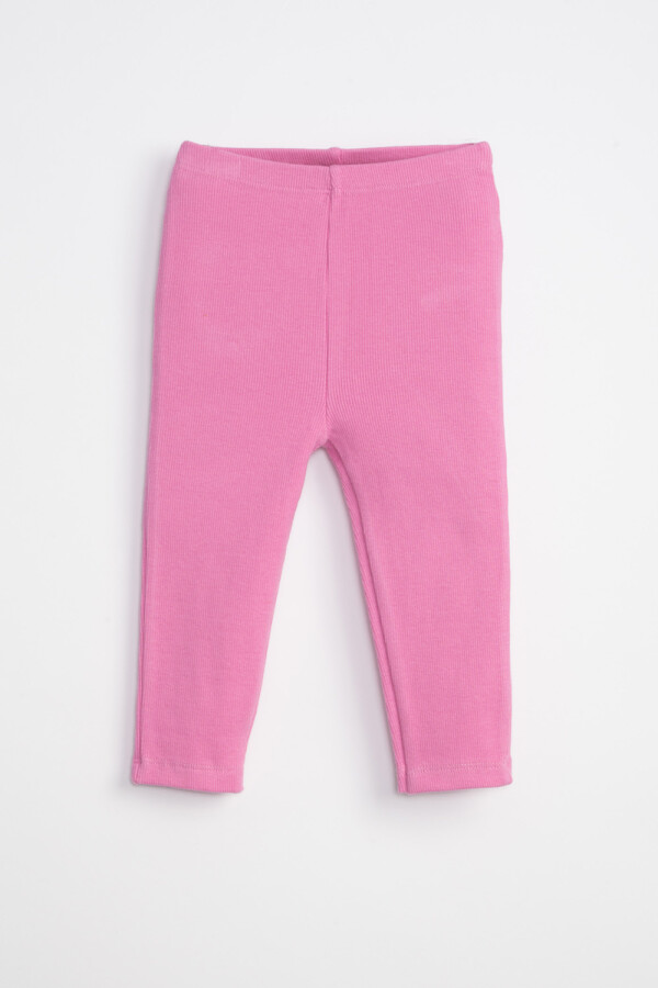 Calza estampada rib Fucsia