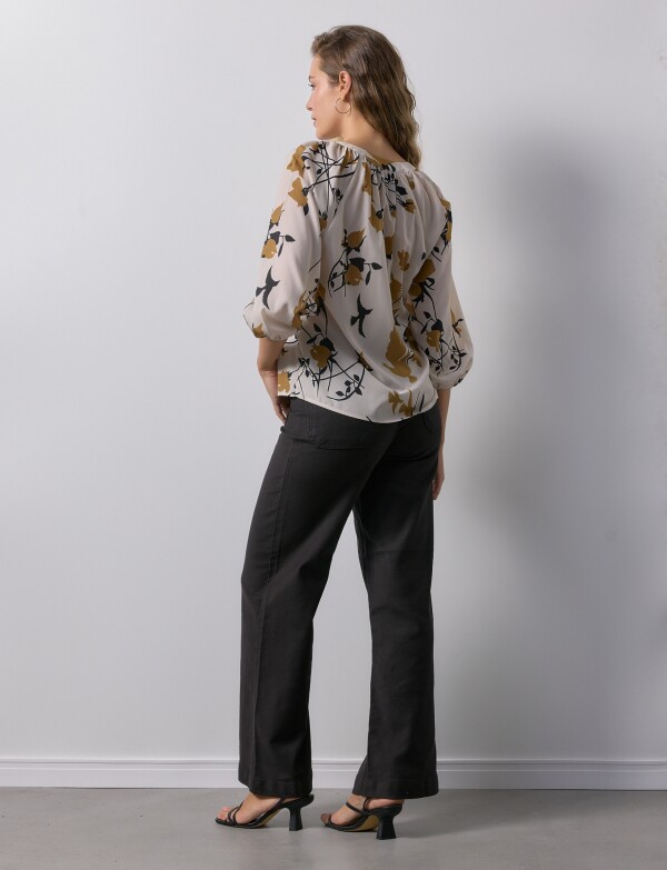 Blusa Gasa BEIGE/MULTI