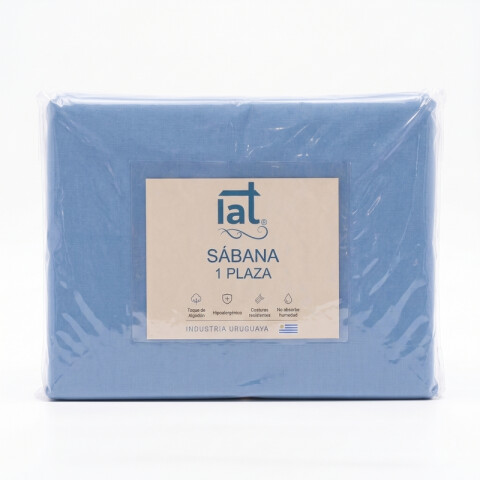 Juego De Sabanas 1 Plaza Toque Algodón Sommier Infantil - Azul Celeste Juego De Sabanas 1 Plaza Toque Algodón Sommier Infantil - Azul Celeste