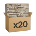 Panel Revestimiento Placa Pared Autoadhesiva Pack x20 Piedra beige