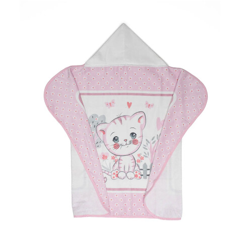 Toalla Con Capucha Bebé Döhler Velour 90 x 70 cm GATITA