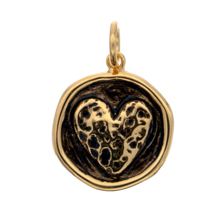 Dije CORAZÓN Plata 925 con baño de oro amarillo Dije CORAZÓN Plata 925 con baño de oro amarillo