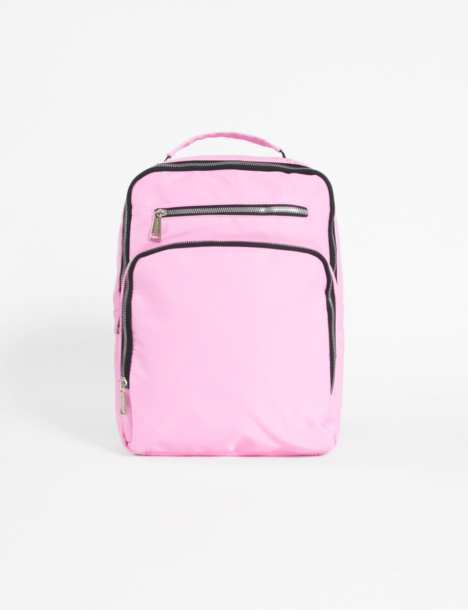 Mochila con bolsillo - rosado 
