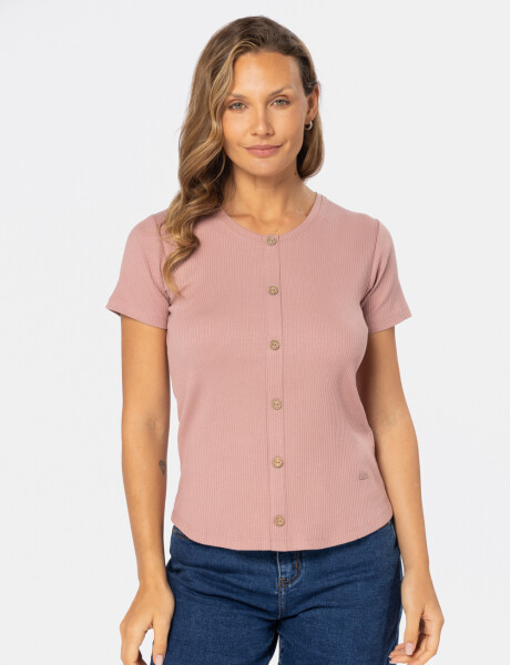 REMERA CON BOTONES Rosado