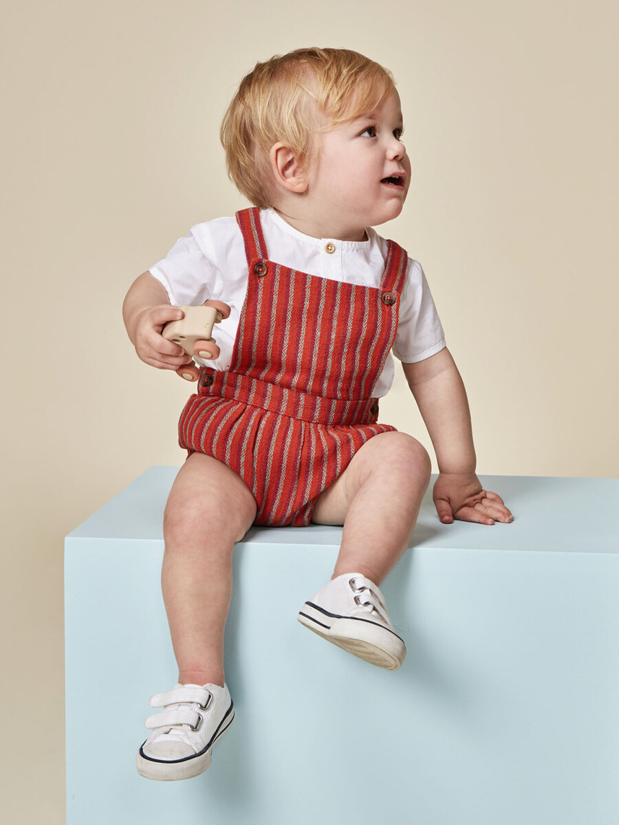 Peto De Rayas Multicolor Naranja