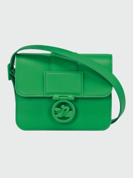 Longchamp -Cartera de cuero con solapa, Box-trot Verde