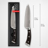 Cuchillo Chef Bugatti Ergo Hoja Acero y Mango Madera Cuchillo Chef Bugatti Ergo Hoja Acero y Mango Madera