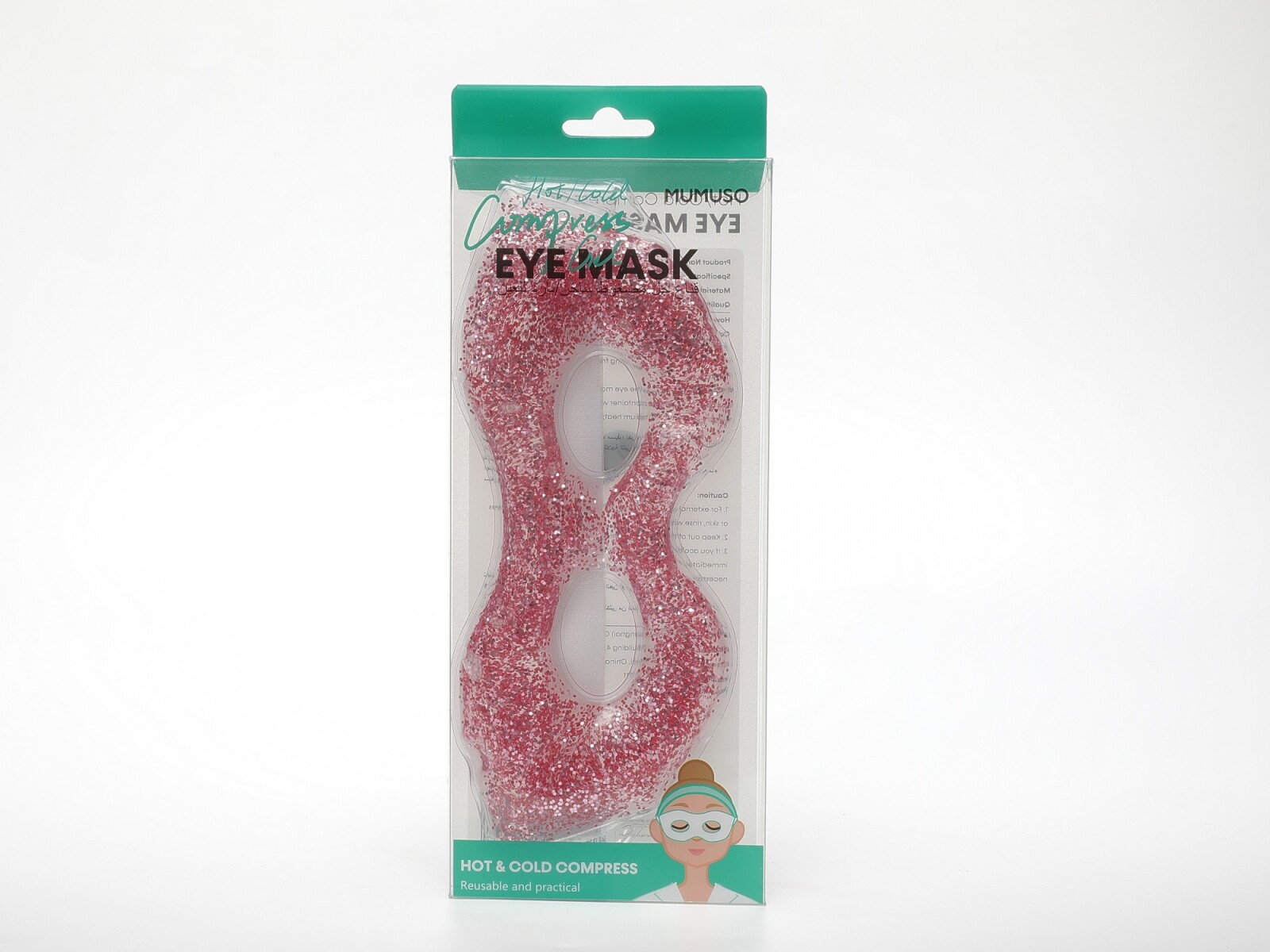 MASCARILLA DE OJOS EN GEL DE COMPRESA CALIENTE/FRÍA (ROSA) 