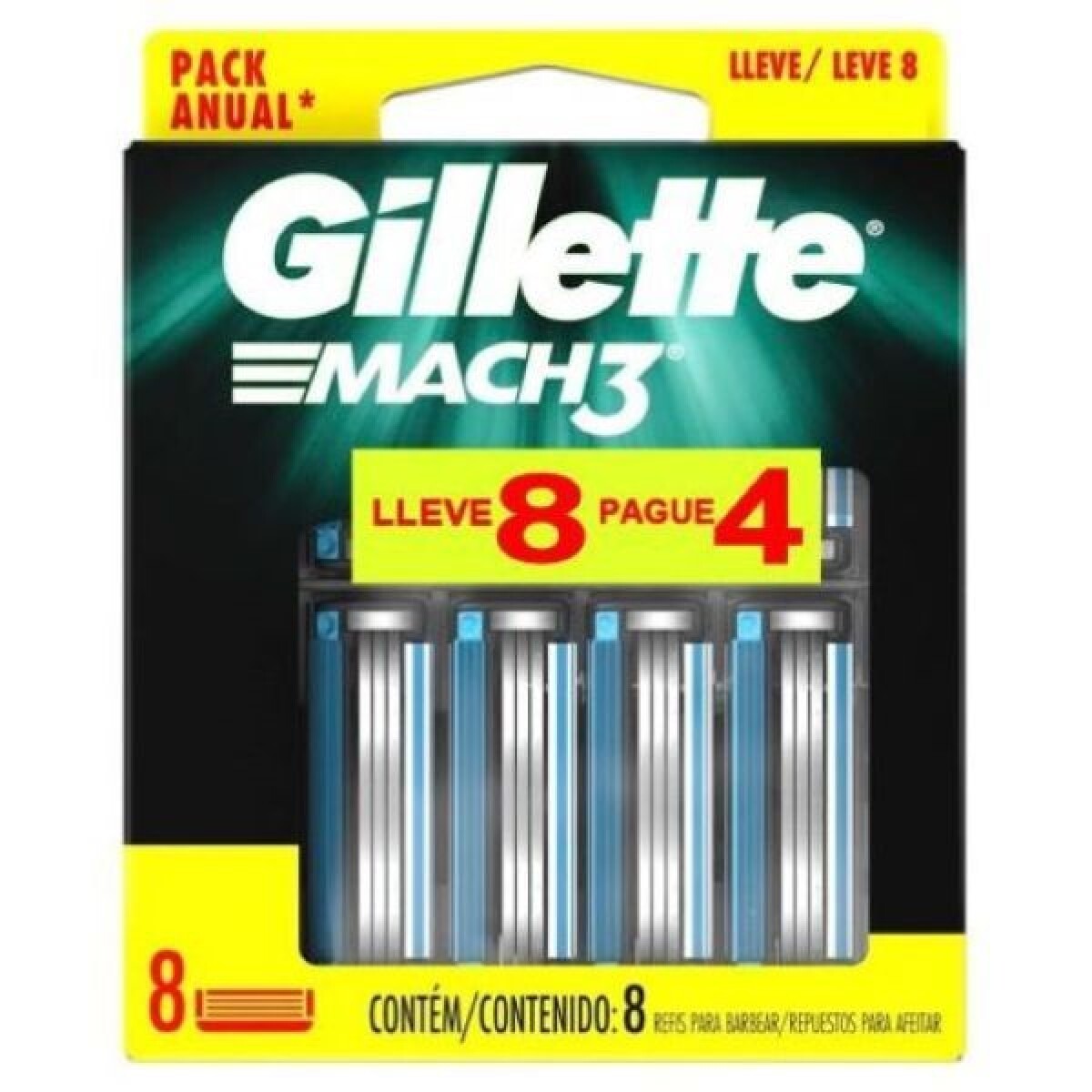 Repuesto Gillette Mach 3 Dispenser Lleve 8 Pague 4 