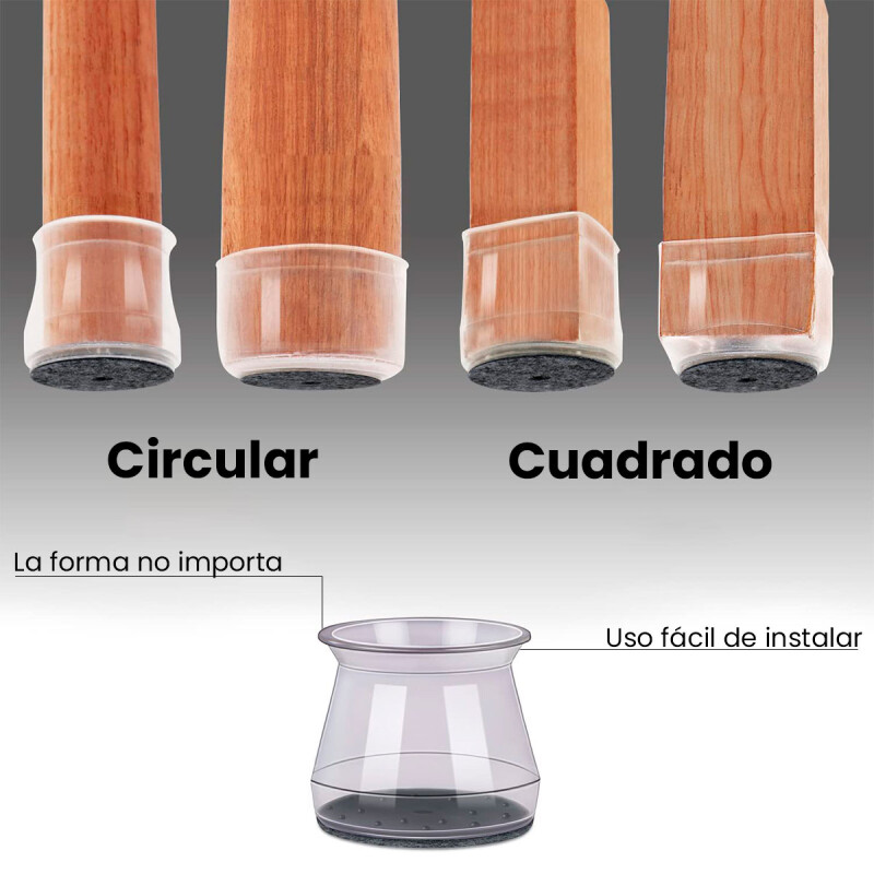 Protectores De Suelo Para Patas De Sillas De Silicona X1