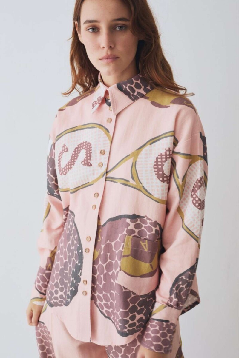 Camisa Sports Print - Macros Rosa 