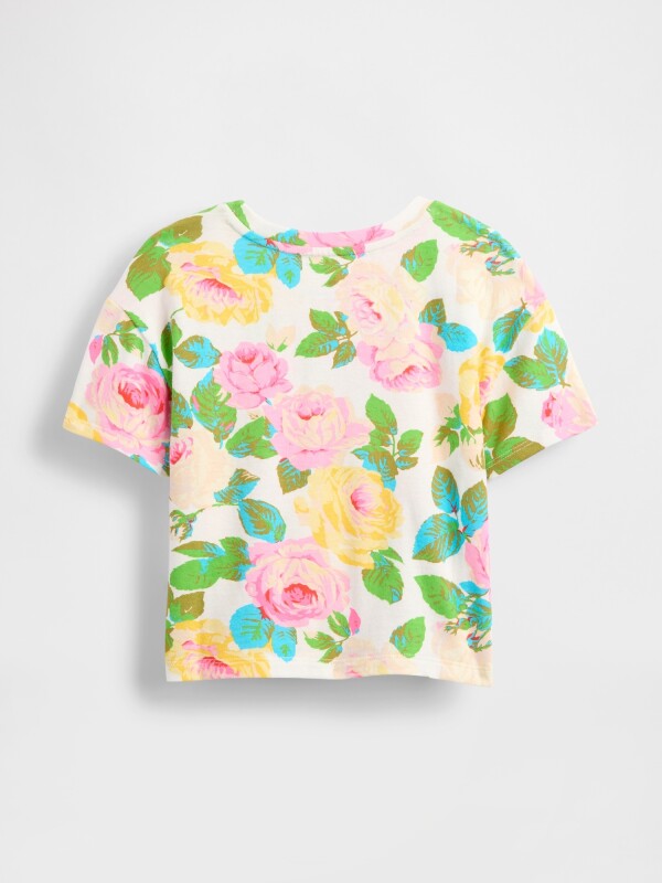 BF SS RELAXED PRINT T SUMMER FLORAL