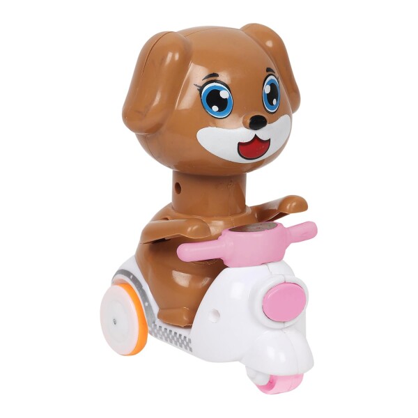 Juguete Interactivo Animales Moto A Fricción Infantil Niños Variante Diseño Perro Rosa