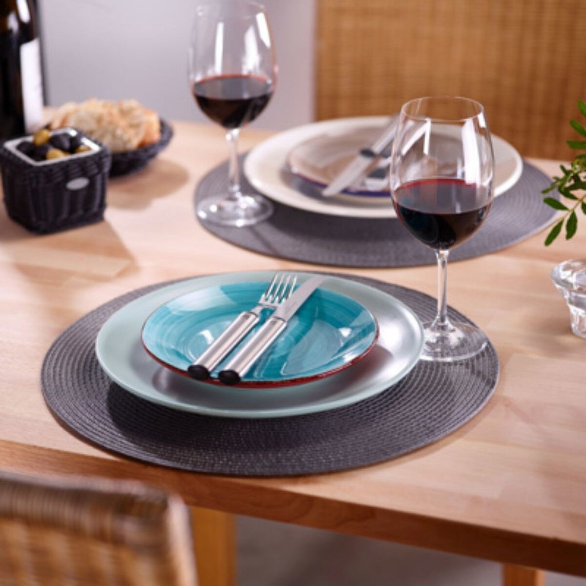 Individual de Mesa Gris Redondo 38cm Westmark 
