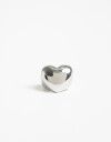 Anillos Medianos y Grandes Metal Anillo Corazón Bold Plateado - Plateado Rodio