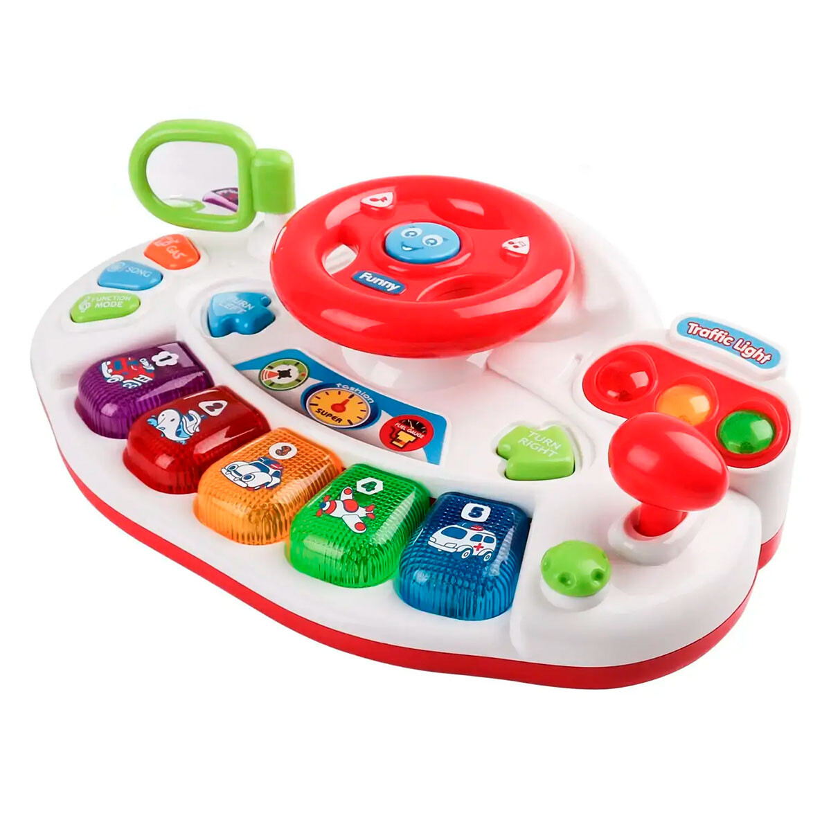 Mesa Didáctica Infantil Volante Con Sonido Y Luces - Blanco 