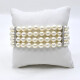 Hermosa Pulsera Perlas Cultivo 4 Vueltas Con Trabas Y Broche En Oro Blanco Y Brillantes Hermosa Pulsera Perlas Cultivo 4 Vueltas Con Trabas Y Broche En Oro Blanco Y Brillantes