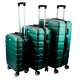 Set 3 Valijas rígidas 4 ruedas 20 24 28 Premium VERDE
