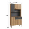 Alacena Kit De Cocina 6 Puertas 1 Estante 1 Cajón Nogal/grafito Alacena Kit De Cocina 6 Puertas 1 Estante 1 Cajón Nogal/grafito