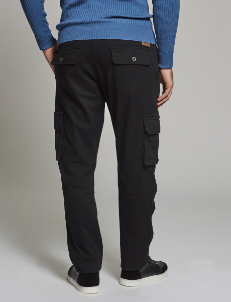 Pantalon cargo slim negro