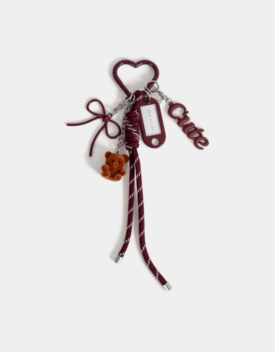 Llavero Y Charm Conejito ''girly Coffee Era'' - Marron Medio 