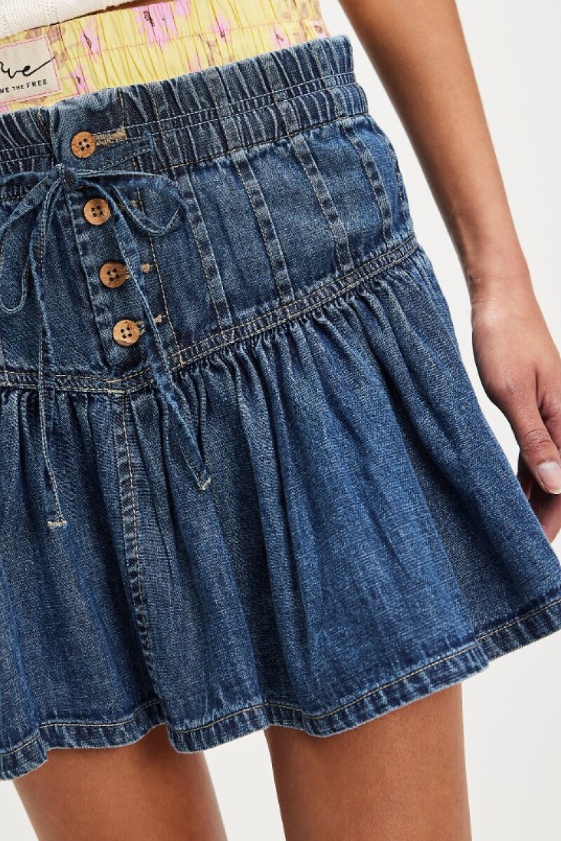 Pollera Roselle Denim Azul