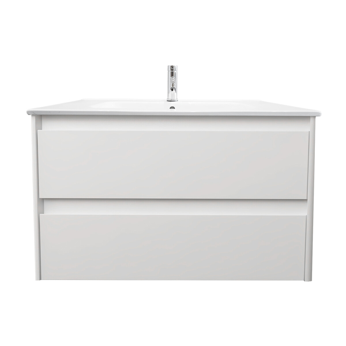 Mueble De Baño Suspendido Modelo Alfa 60 Cm Blanco Con Mesada 