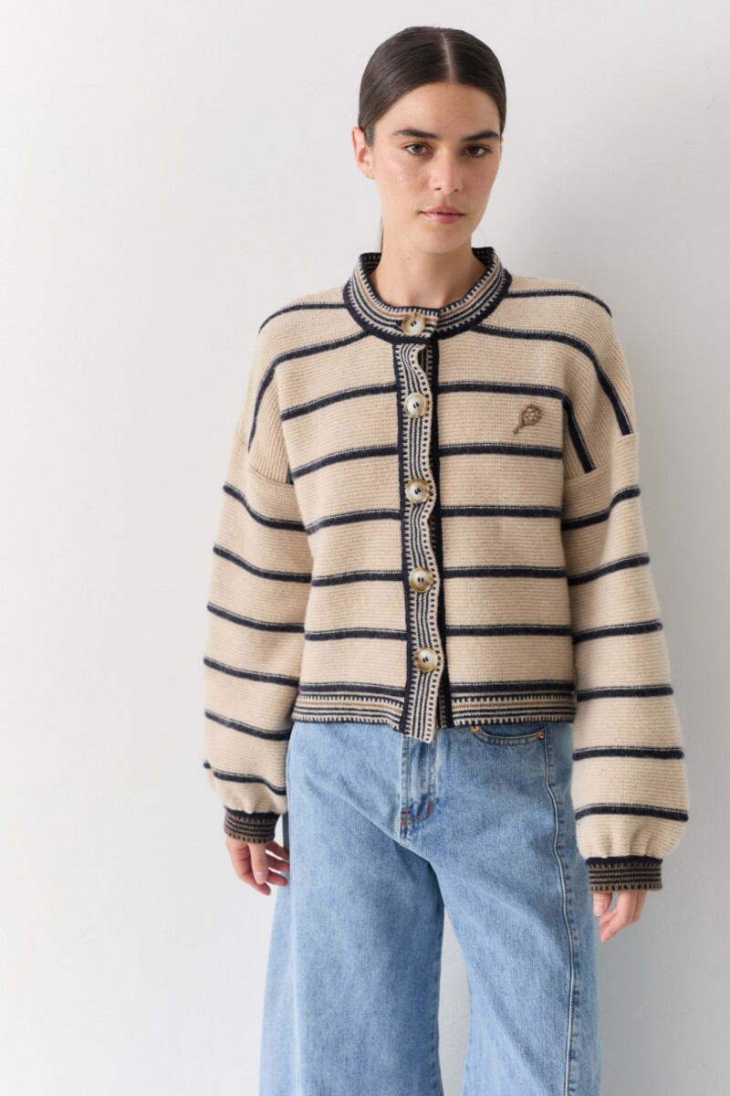 CARDIGAN TERRO TENNIS - Crudo 