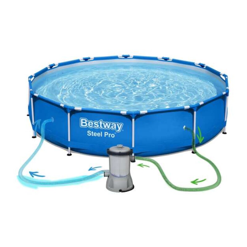 Piscina Bestway 6473 Litros 3.66 x 76 cm con Bomba y Filtro | Fácil Instalación y Resistente Piscina Bestway 6473 Litros 3.66 x 76 cm con Bomba y Filtro | Fácil Instalación y Resistente