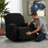 Cubre Sofa Reclinable Elastico Funda Elastizado De 1 Cuerpo Color Negro