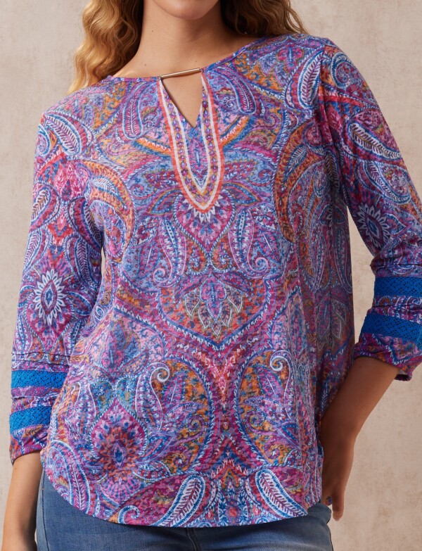 Blusa Printed MULTI/FUCSIA