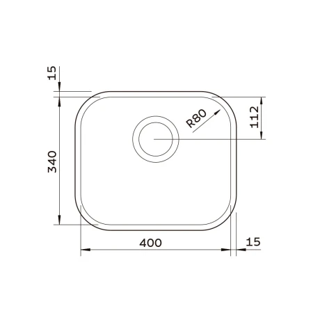 Pileta Acero Inox Simple 48X34X18Cm Con Valvula Canastilla Tramontina 000